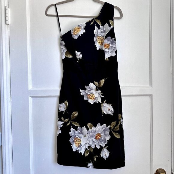 NWT Lulus Save Me A Dance One Shoulder Floral Dress, Size S - Picture 3 of 11